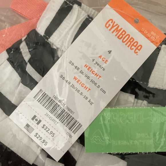 NWT Gymboree LOT of 4 outfit Animal Party shirt shorts skirt headband zebra NEW - Picture 7 of 16
